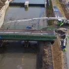 岡山の橋梁工事